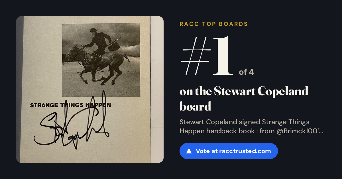 Share card: #1 of 4 on the Stewart Copeland board