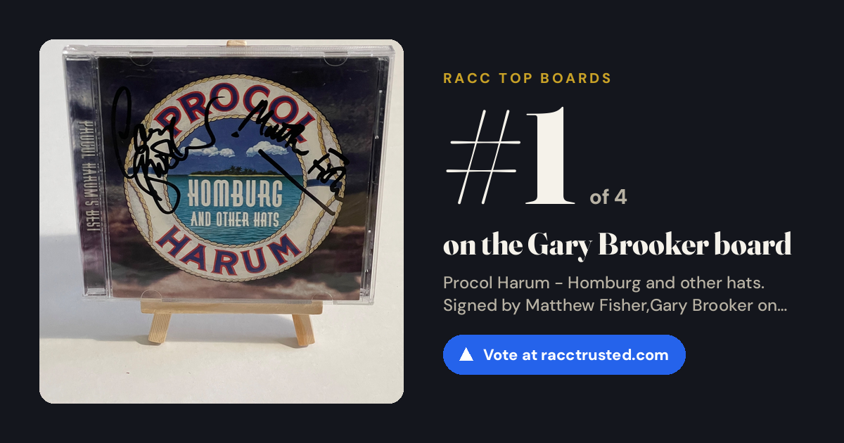 Share card: #1 of 4 on the Gary Brooker board