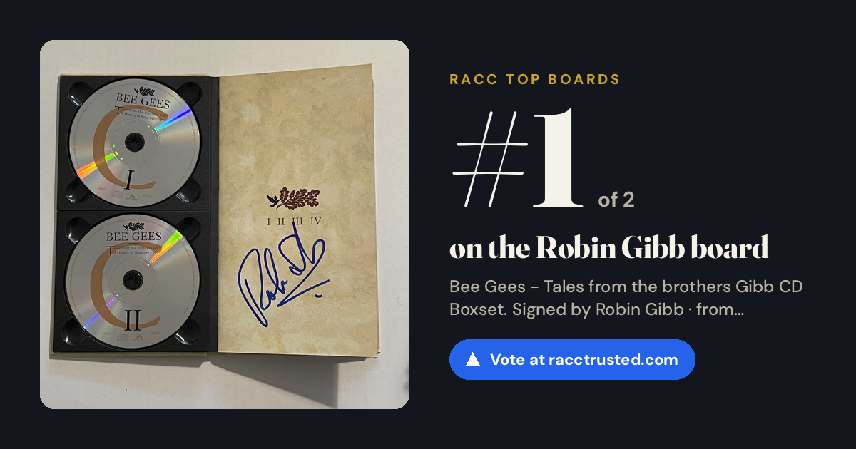 Share card: #1 of 2 on the Robin Gibb board