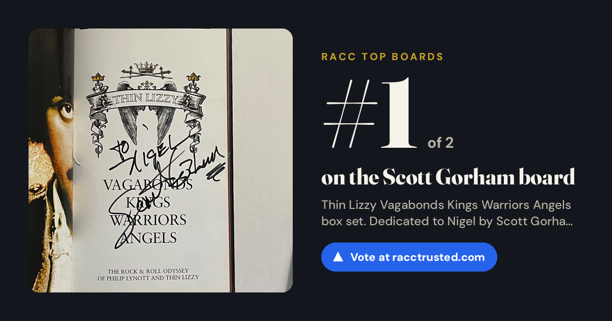 Share card: #1 of 2 on the Scott Gorham board