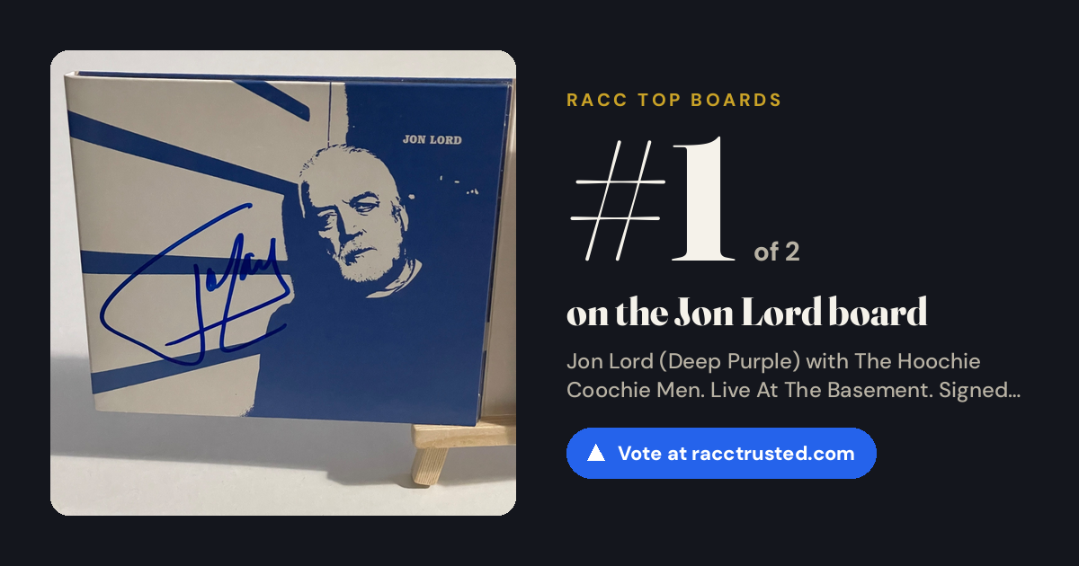 Share card: #1 of 2 on the Jon Lord board