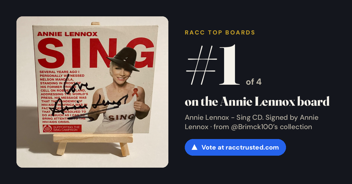 Share card: #1 of 4 on the Annie Lennox board