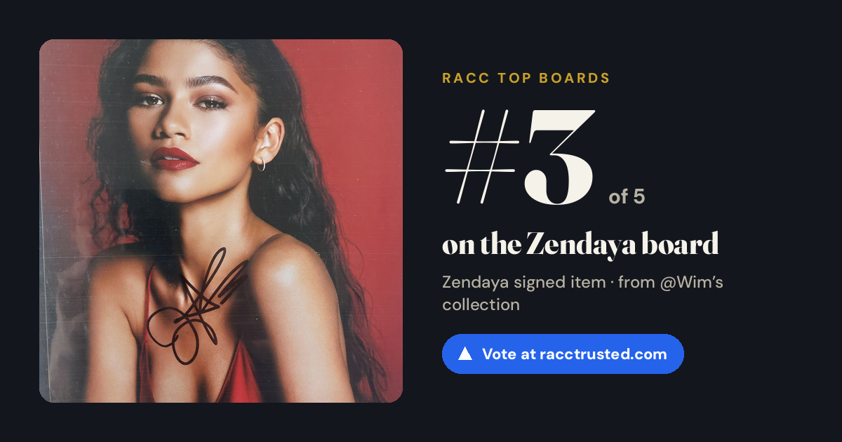 Share card: #3 of 5 on the Zendaya board