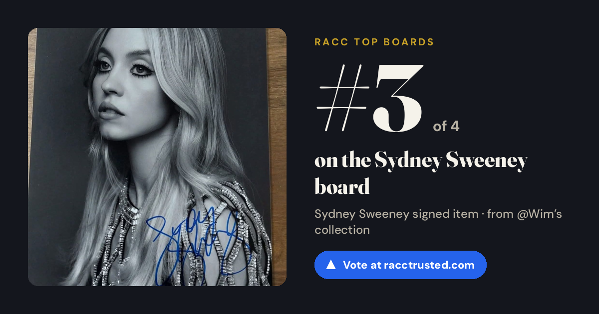Share card: #3 of 4 on the Sydney Sweeney board