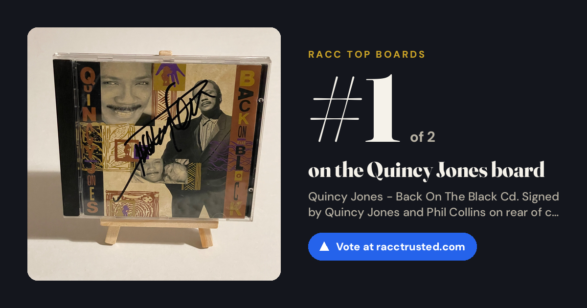 Share card: #1 of 2 on the Quincy Jones board