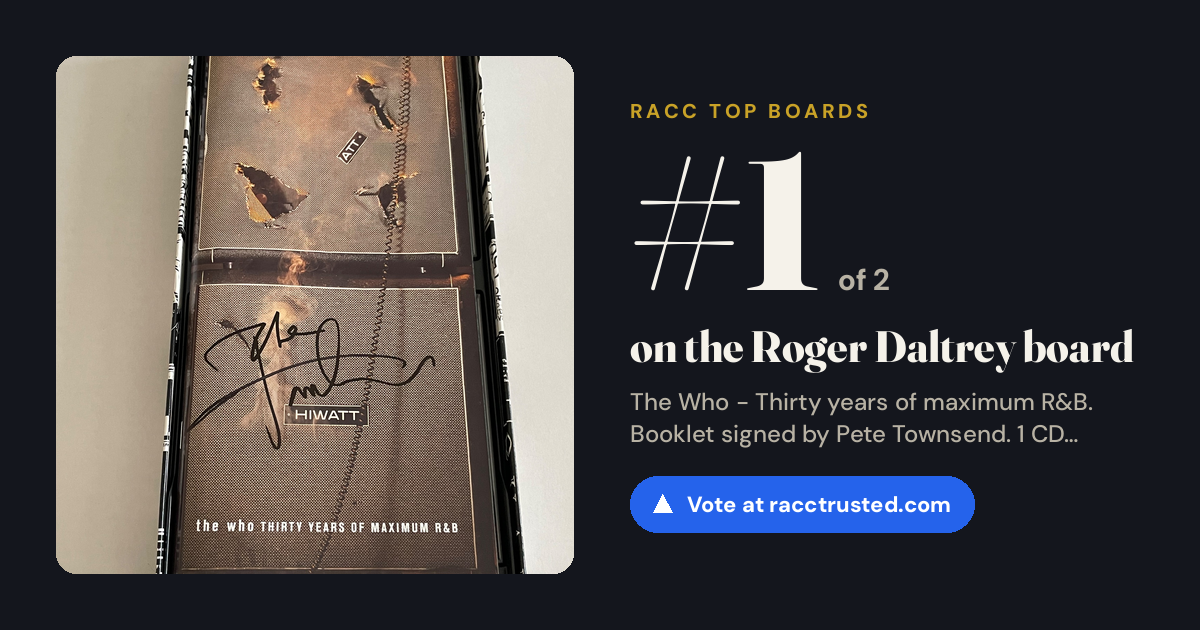 Share card: #1 of 2 on the Roger Daltrey board