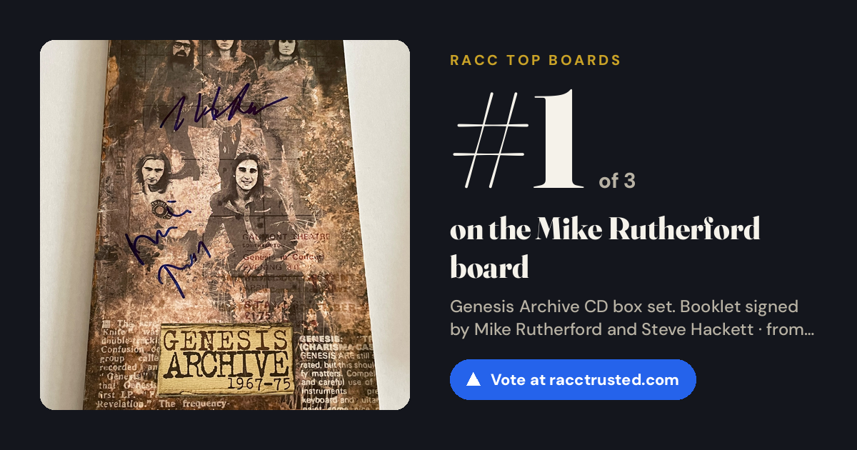 Share card: #1 of 3 on the Mike Rutherford board