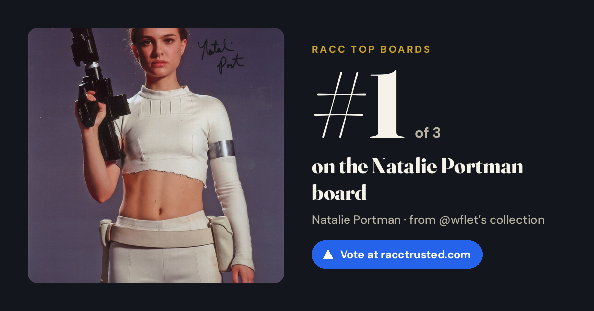 Share card: #1 of 3 on the Natalie Portman board
