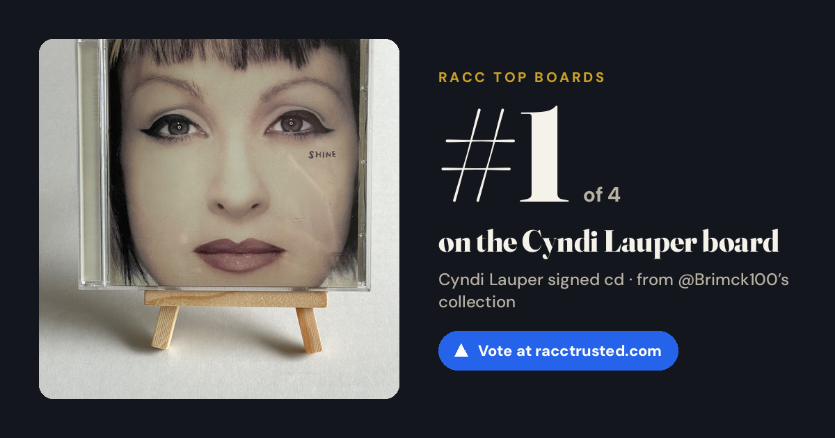 Share card: #1 of 4 on the Cyndi Lauper board