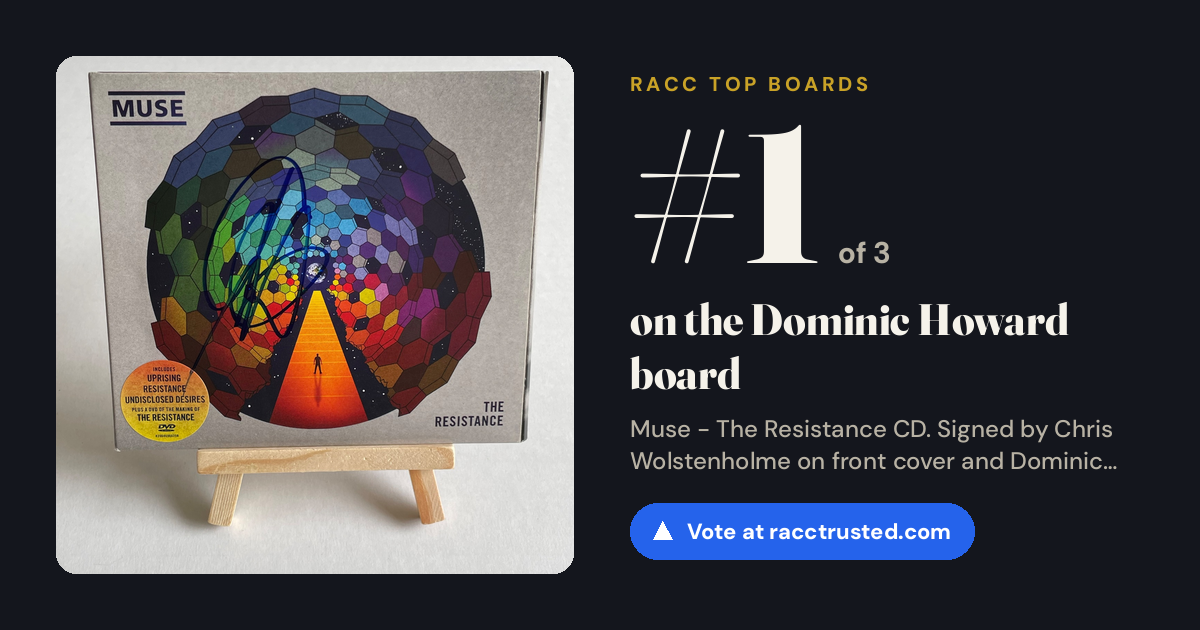 Share card: #1 of 3 on the Dominic Howard board