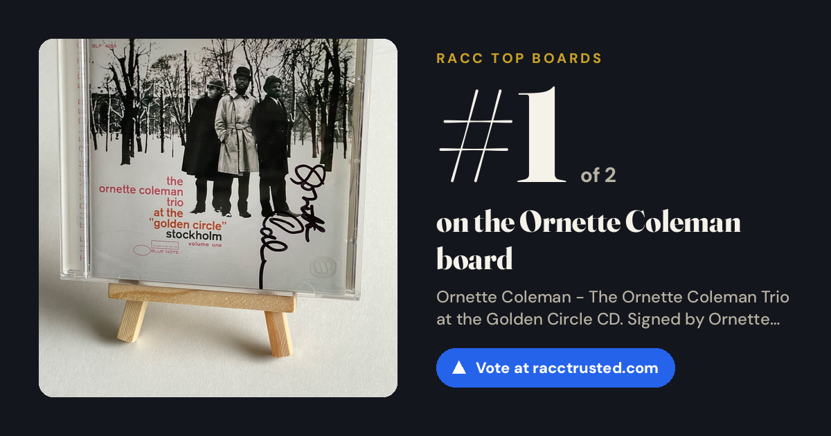 Share card: #1 of 2 on the Ornette Coleman board