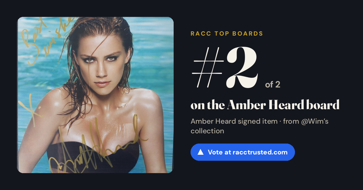 Share card: #2 of 2 on the Amber Heard board