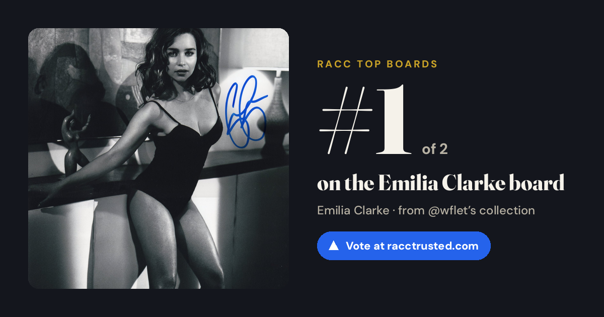 Share card: #1 of 2 on the Emilia Clarke board