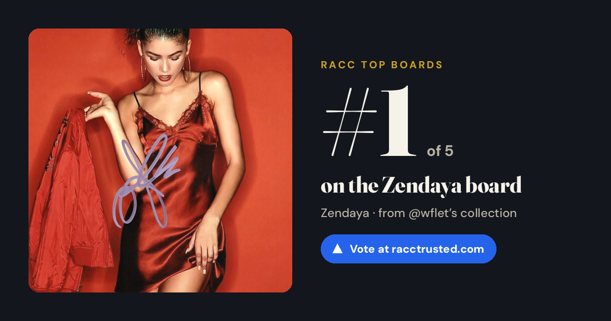 Share card: #1 of 5 on the Zendaya board