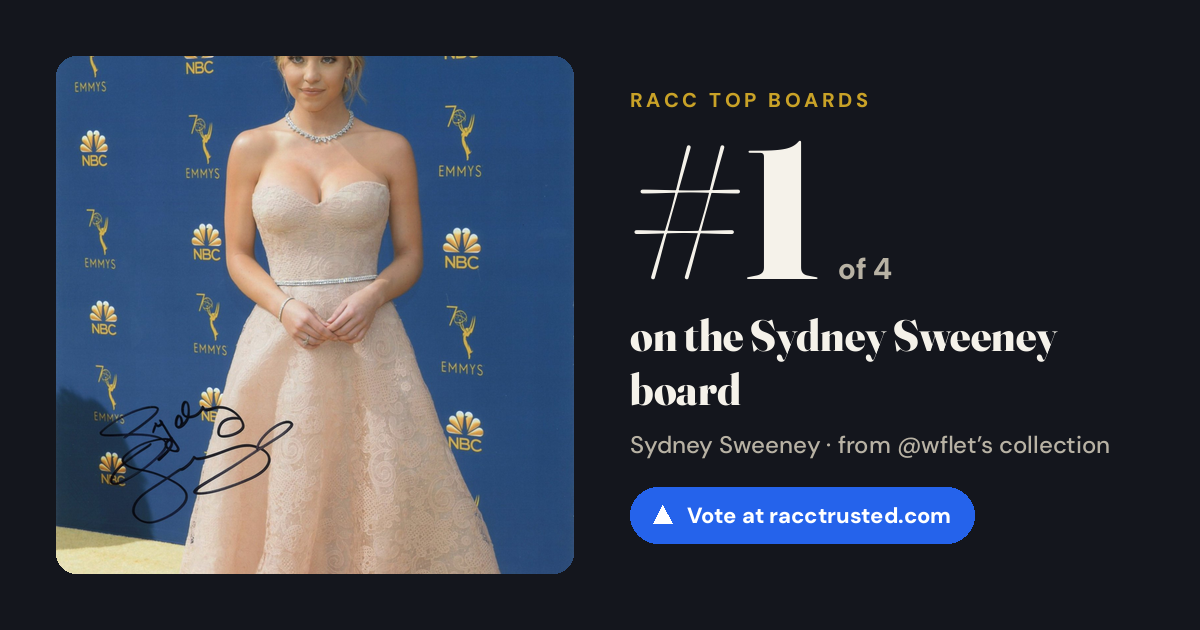 Share card: #1 of 4 on the Sydney Sweeney board