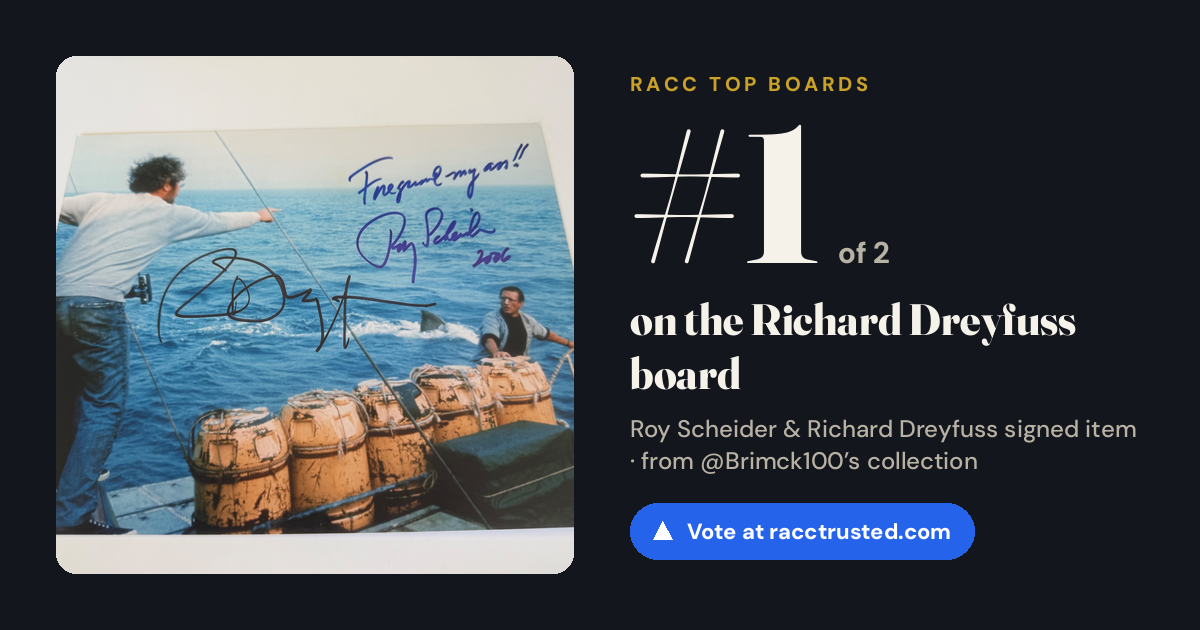 Share card: #1 of 2 on the Richard Dreyfuss board
