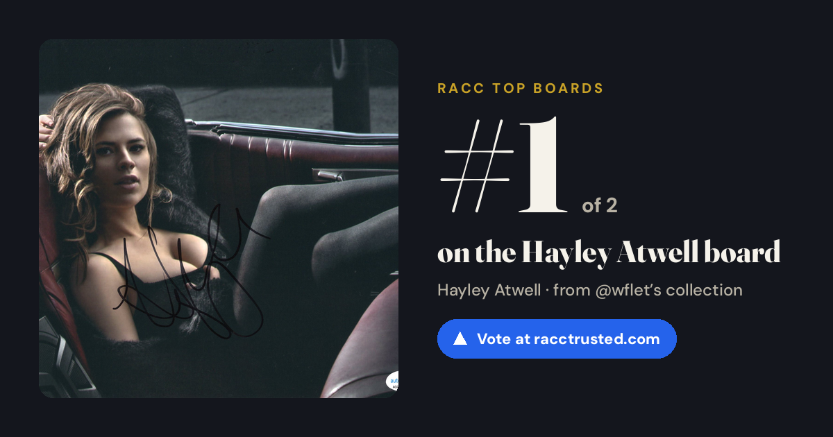 Share card: #1 of 2 on the Hayley Atwell board