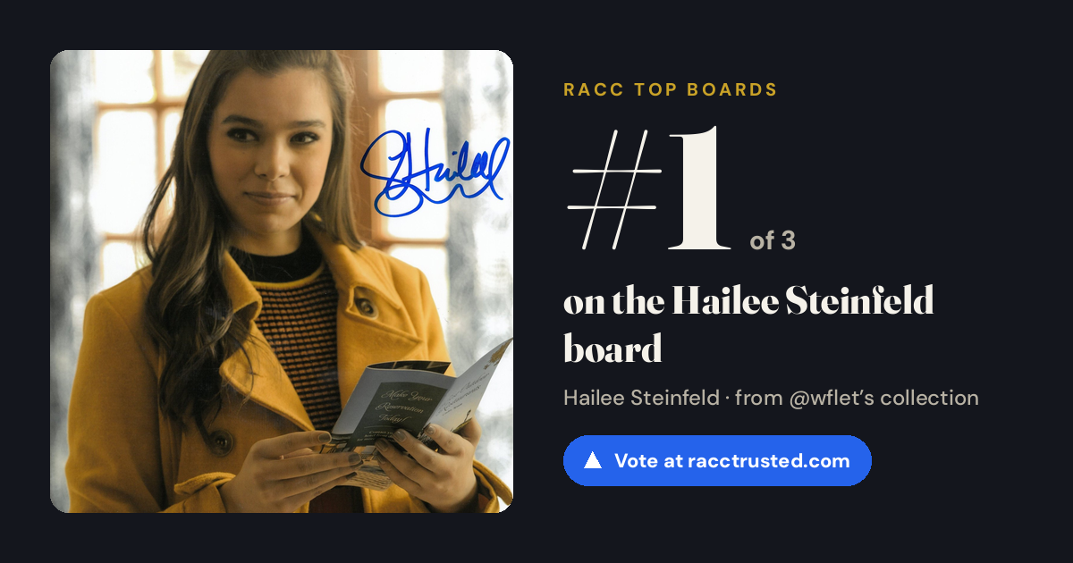 Share card: #1 of 3 on the Hailee Steinfeld board