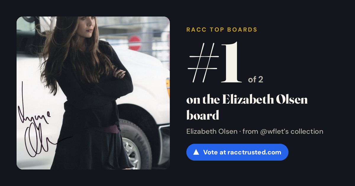 Share card: #1 of 2 on the Elizabeth Olsen board