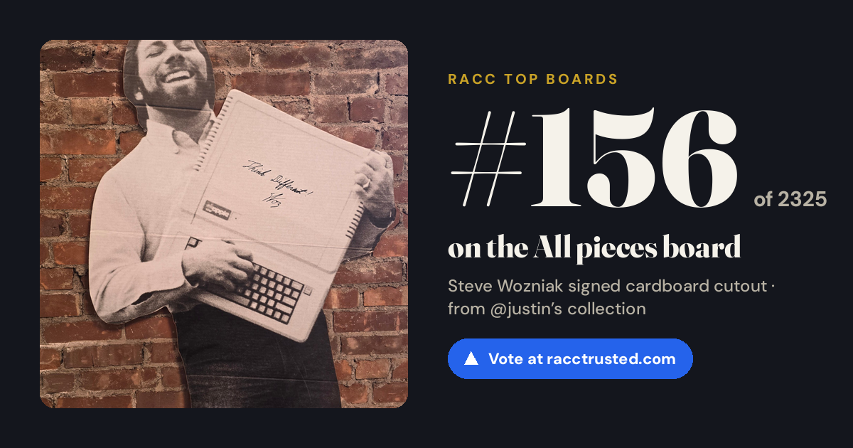 Share card: #156 of 2325 on the All pieces board