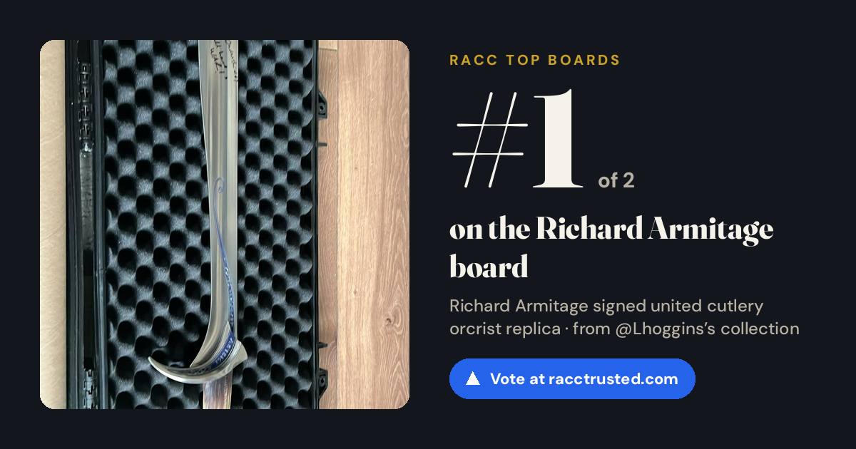 Share card: #1 of 2 on the Richard Armitage board