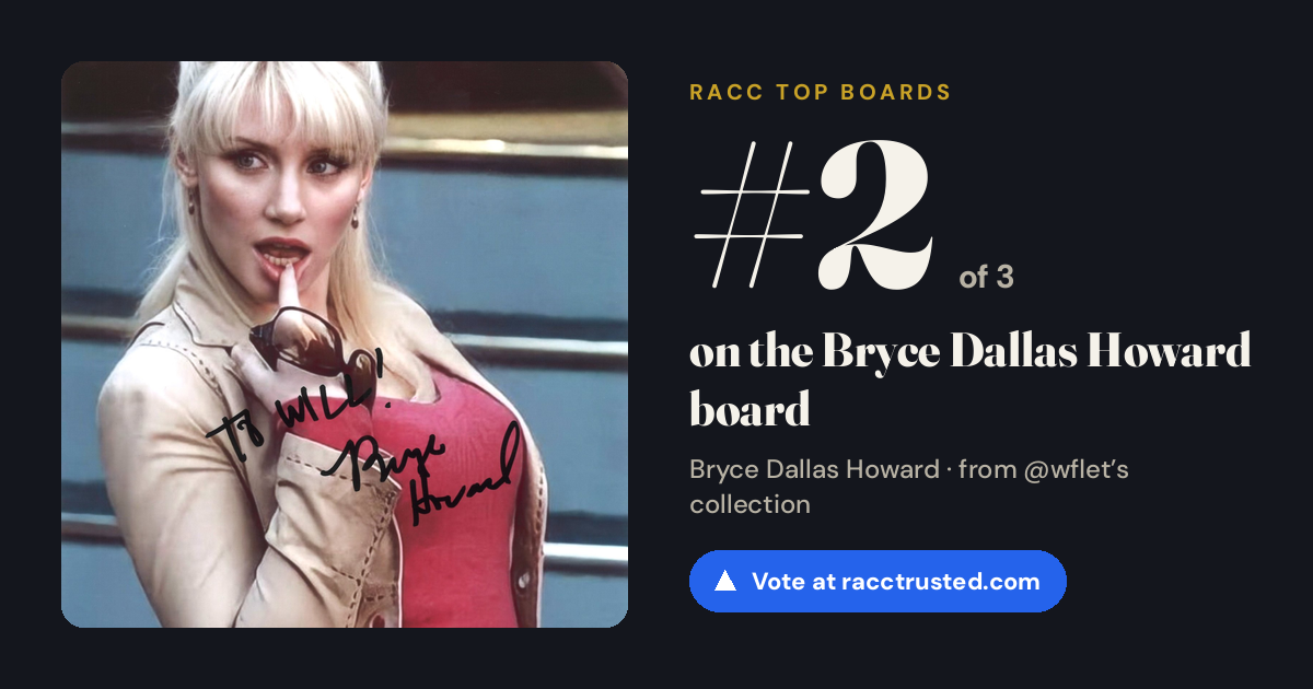 Share card: #2 of 3 on the Bryce Dallas Howard board