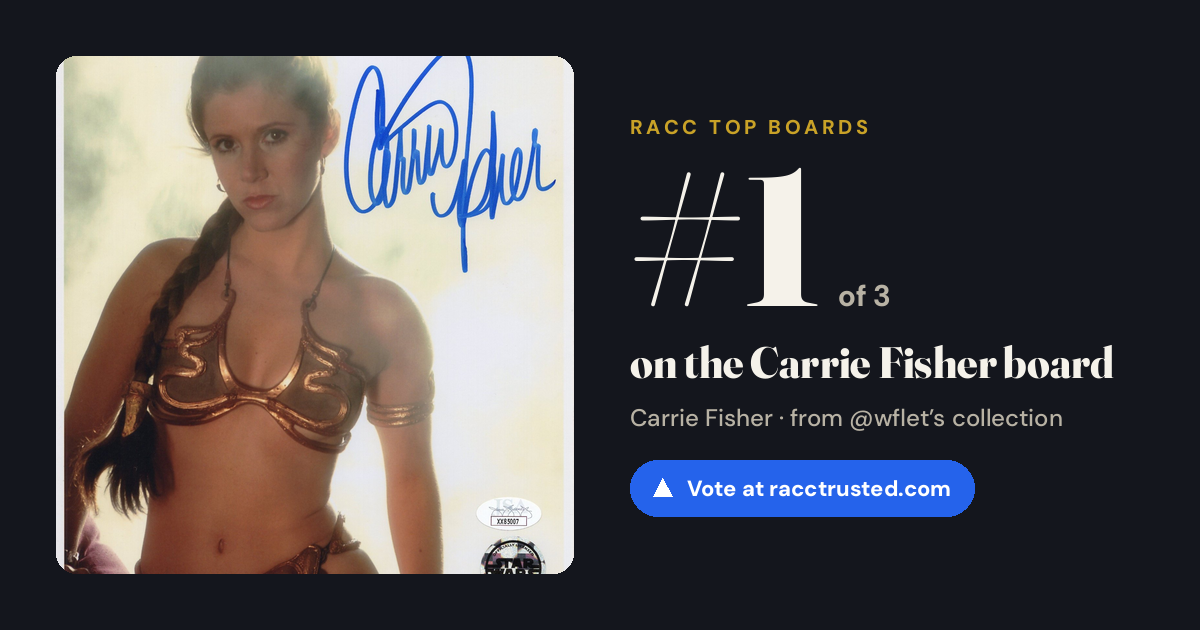 Share card: #1 of 3 on the Carrie Fisher board