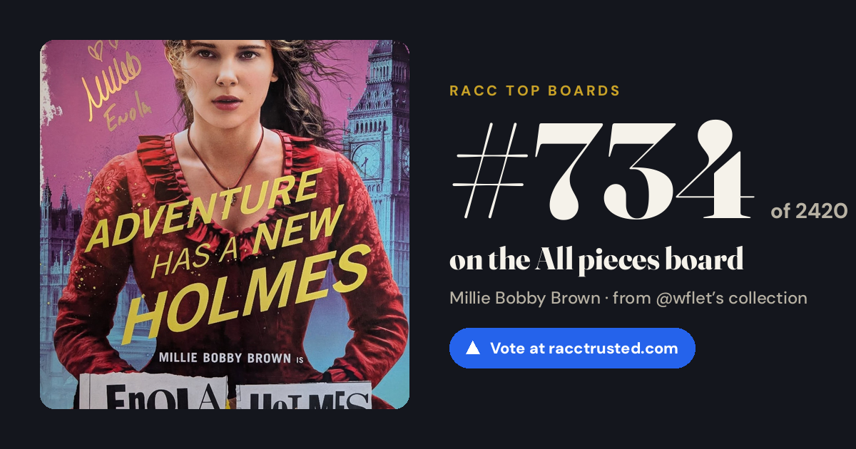 Share card: #734 of 2420 on the All pieces board