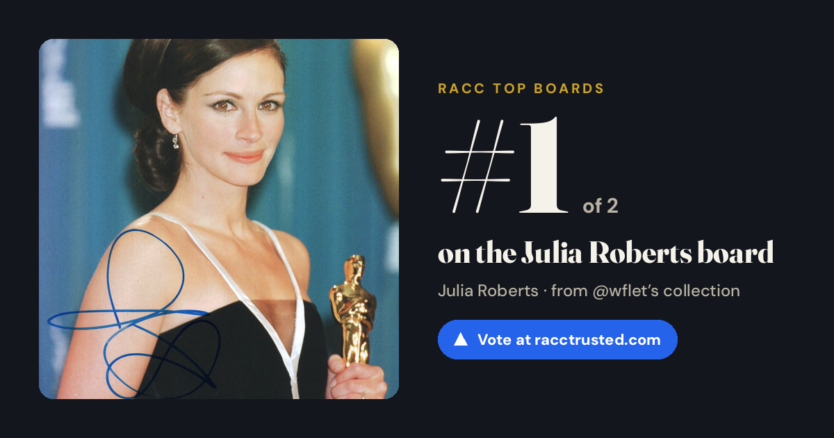 Share card: #1 of 2 on the Julia Roberts board