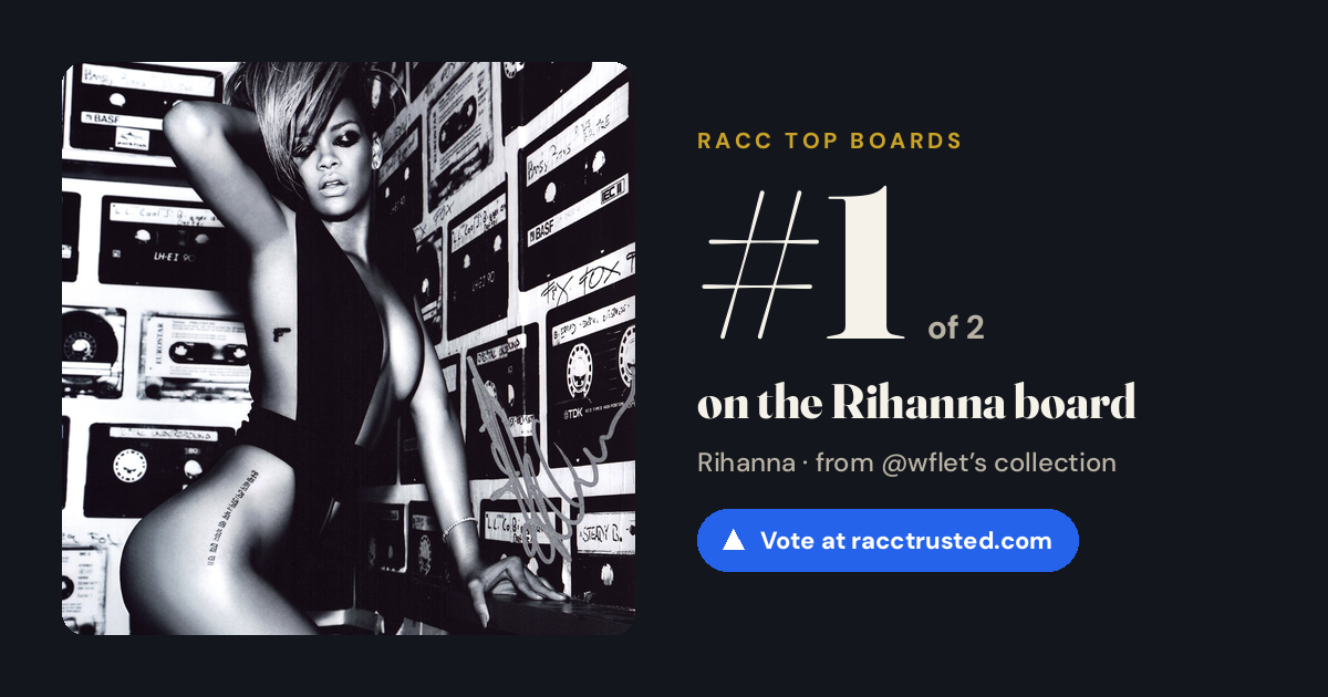 Share card: #1 of 2 on the Rihanna board