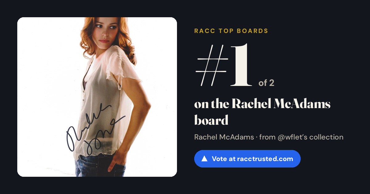 Share card: #1 of 2 on the Rachel McAdams board