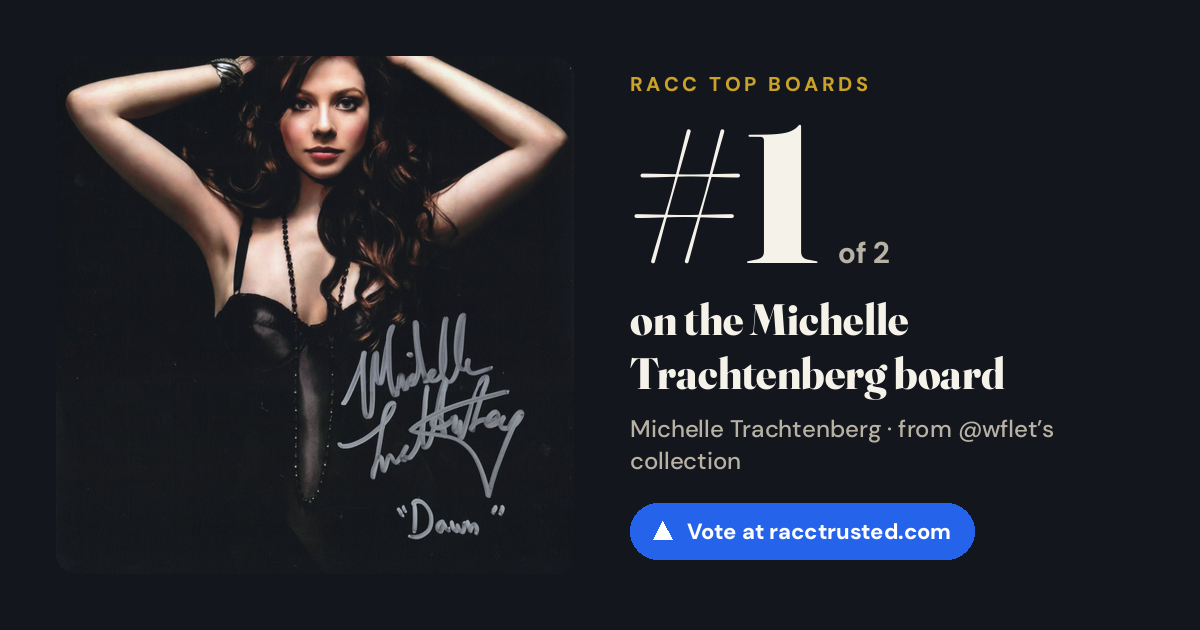 Share card: #1 of 2 on the Michelle Trachtenberg board
