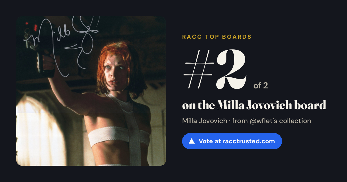 Share card: #2 of 2 on the Milla Jovovich board