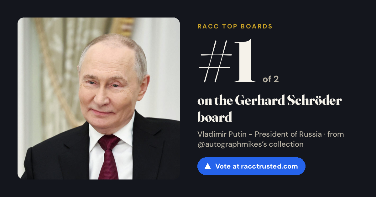 Share card: #1 of 2 on the Gerhard Schröder board