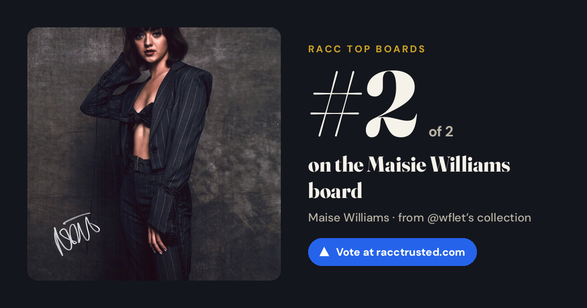 Share card: #2 of 2 on the Maisie Williams board