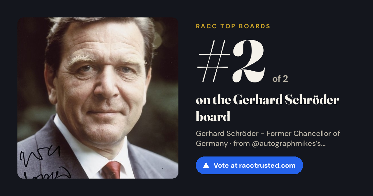 Share card: #2 of 2 on the Gerhard Schröder board