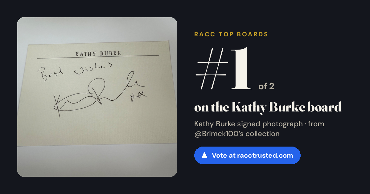 Share card: #1 of 2 on the Kathy Burke board