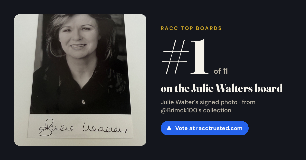 Share card: #1 of 11 on the Julie Walters board