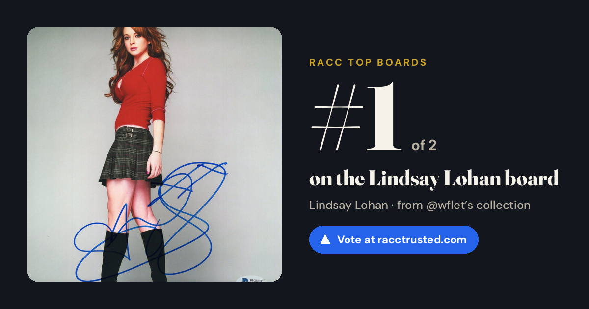 Share card: #1 of 2 on the Lindsay Lohan board