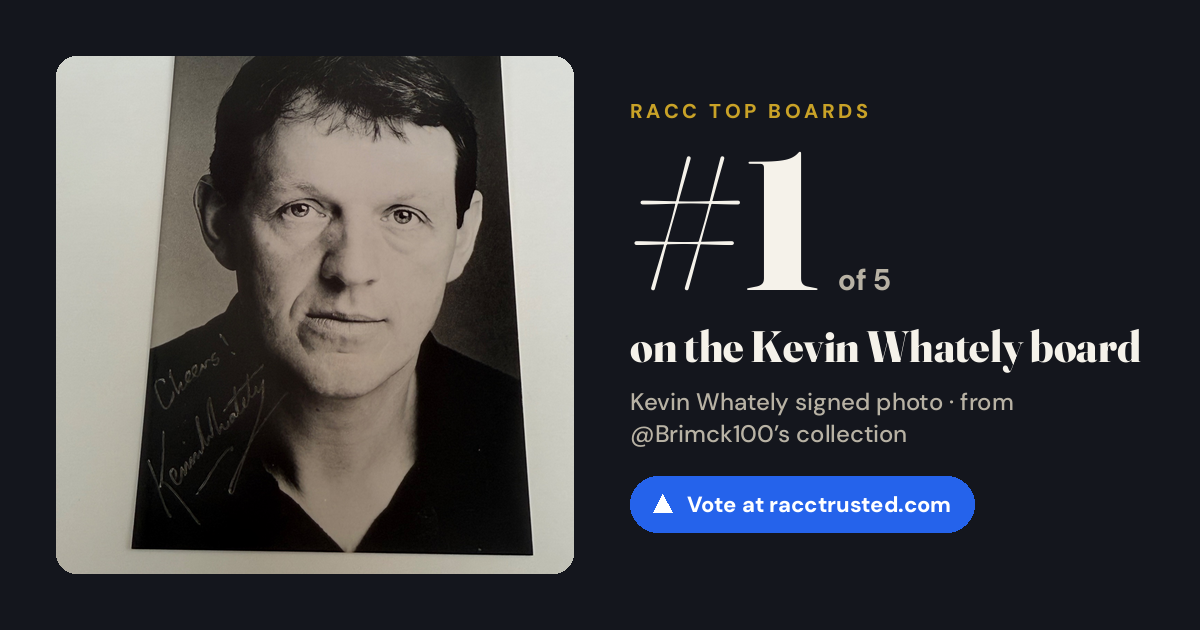 Share card: #1 of 5 on the Kevin Whately board