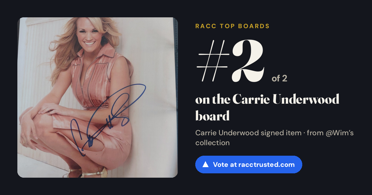 Share card: #2 of 2 on the Carrie Underwood board