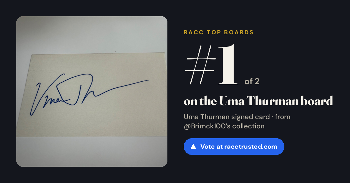 Share card: #1 of 2 on the Uma Thurman board