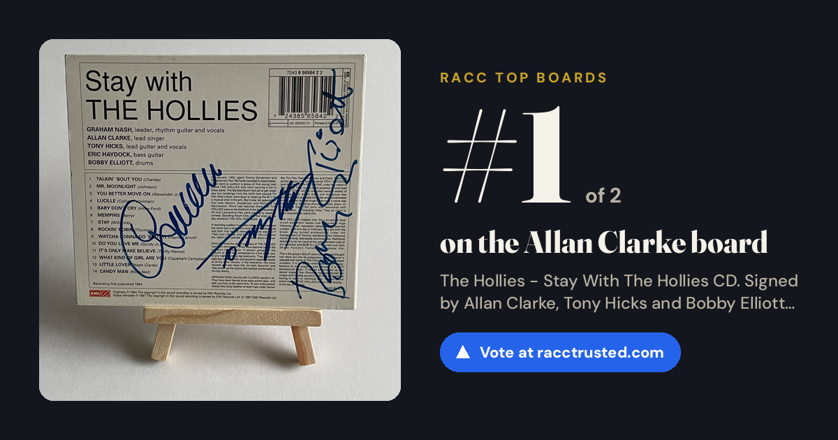 Share card: #1 of 2 on the Allan Clarke board