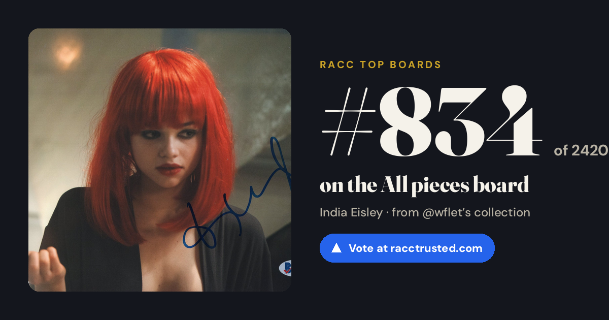 Share card: #834 of 2420 on the All pieces board