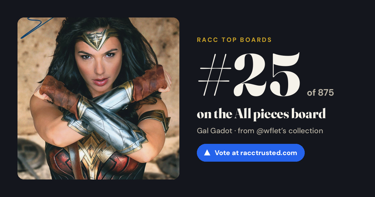 Share card: #25 of 875 on the All pieces board