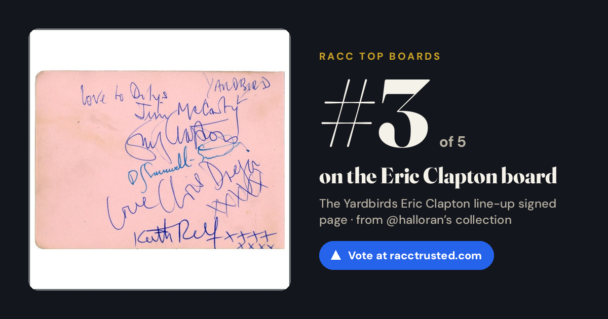 Share card: #3 of 5 on the Eric Clapton board