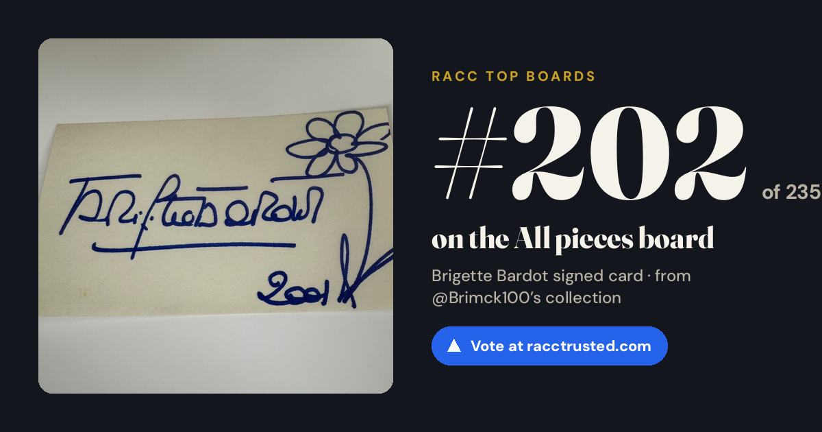 Share card: #202 of 2354 on the All pieces board