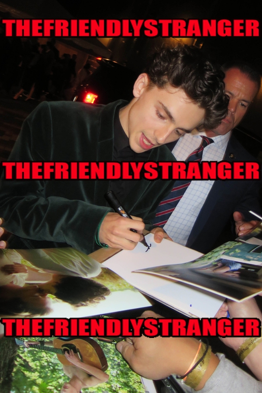 Timothée Chalamet Signing Autograph for RACC Autograph Collector THEFRIENDLYSTRANGER