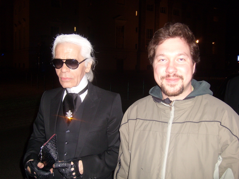 Karl Lagerfeld Photo with RACC Autograph Collector RB-Autogramme Berlin Karl Lagerfeld Photo with RACC Autograph Collector RB-Autogramme Berlin