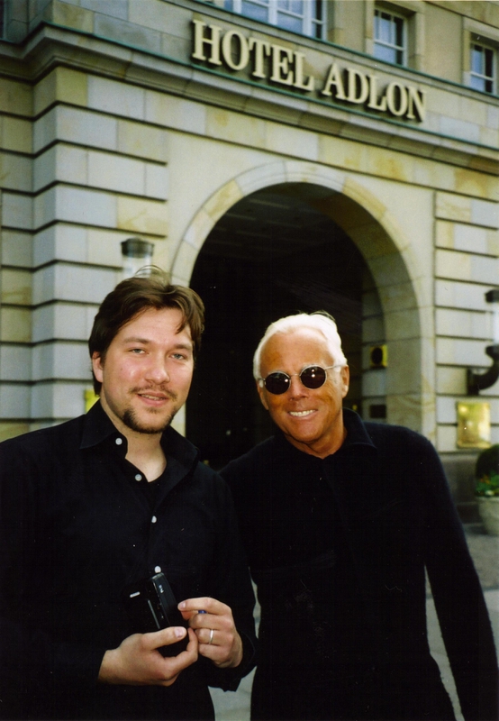 Giorgio Armani Photo with RACC Autograph Collector RB-Autogramme Berlin